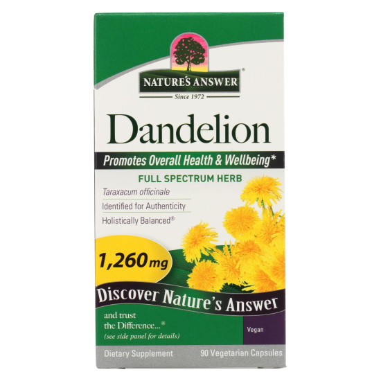 Nature s Answer - Dandelion Root - 90 Vegetarian Capsulesidx HG0123711