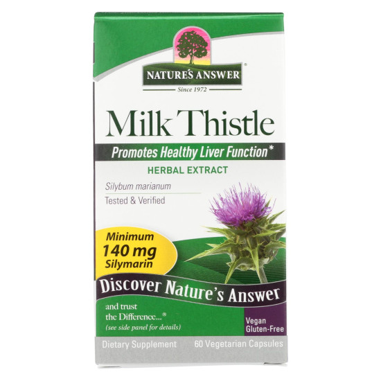 Nature s Answer - Milk Thistle Seed Extract - 60 Vegetarian Capsulesidx HG0124560