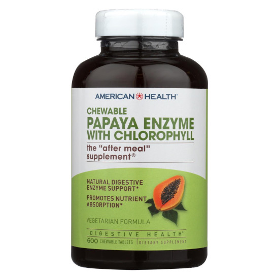 American Health - Papaya Enzyme With Chlorophyll Chewable - 600 Chewable Tabletsidx HG0306209