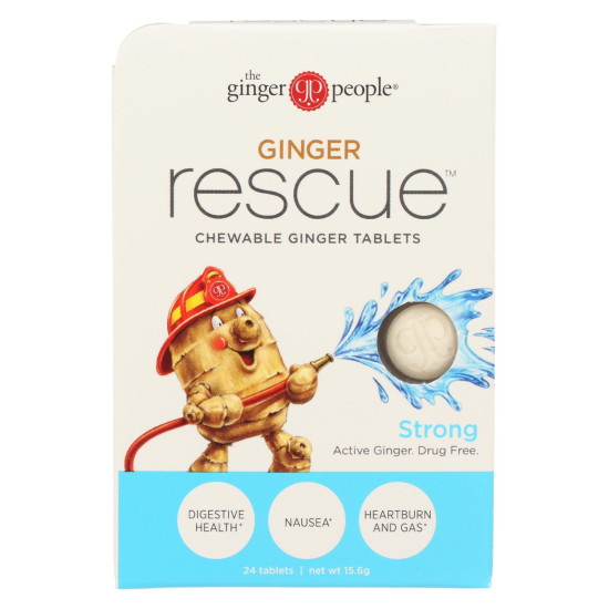Ginger People Ginger Rescue - Strong - 24 Chewable Tablets - Case Of 10idx HG1751627